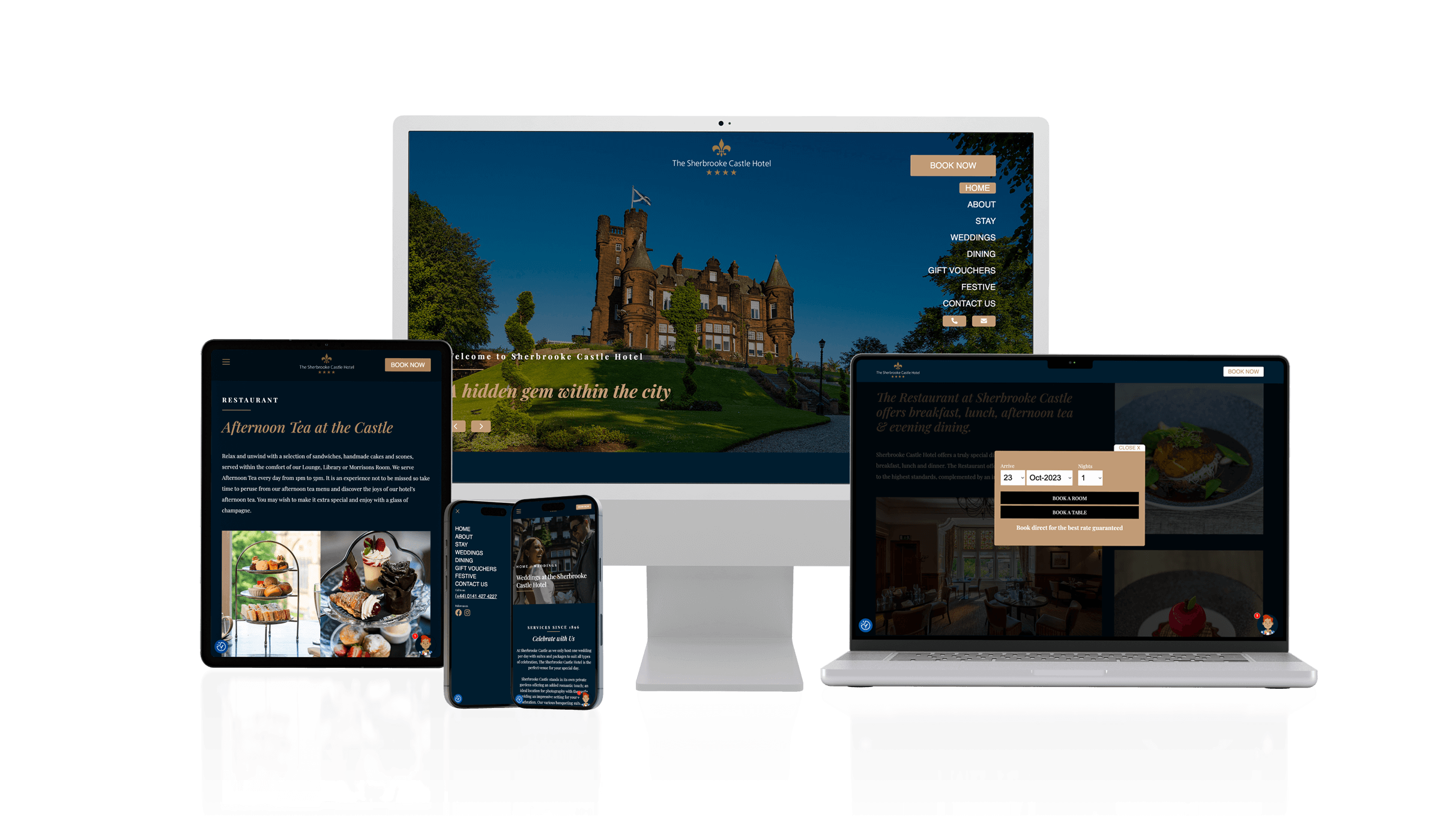 Sherbrooke Castle Hotel Website design and development